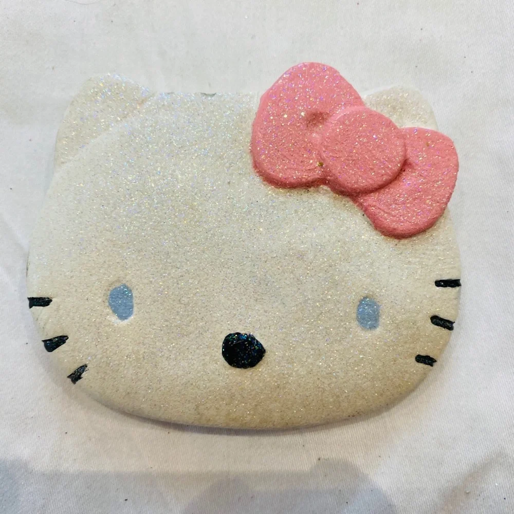 Hello Kitty Trinket box HAND PAINTED! SPARKLY FACE